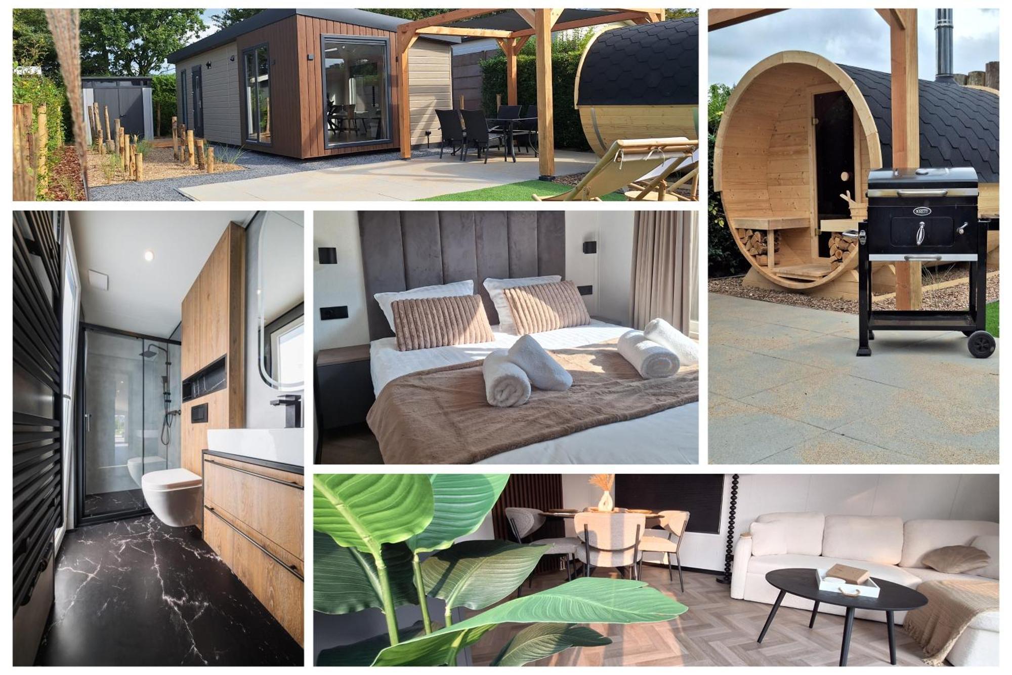 'Relax Lodge Sea' - Wellness Lodge In Zeeland - Private Sauna - Airco - Garden - Outdoor Swimming Pool - Free Wifi, Towels & Bed Linen Heinkenszand エクステリア 写真