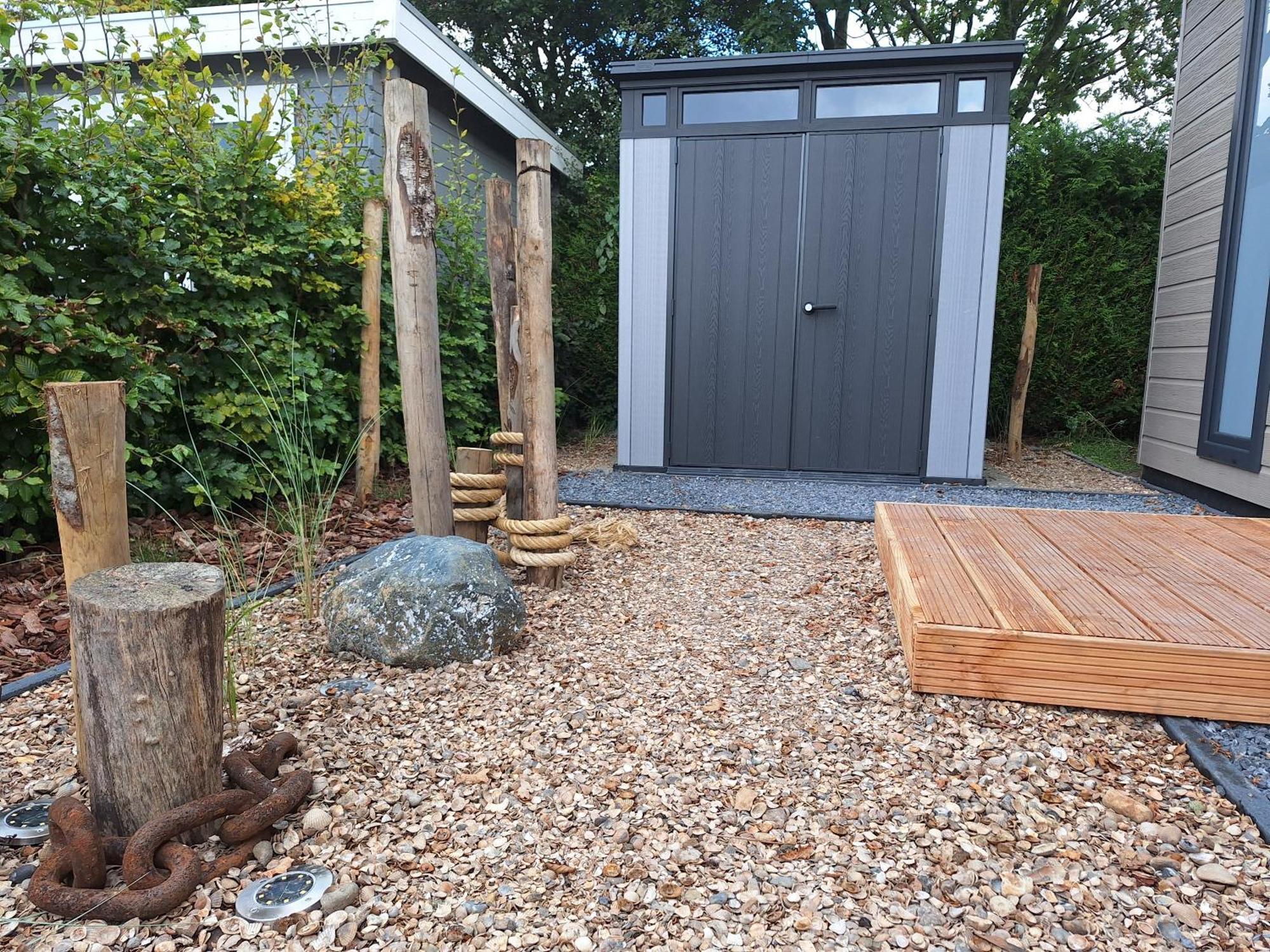'Relax Lodge Sea' - Wellness Lodge In Zeeland - Private Sauna - Airco - Garden - Outdoor Swimming Pool - Free Wifi, Towels & Bed Linen Heinkenszand エクステリア 写真