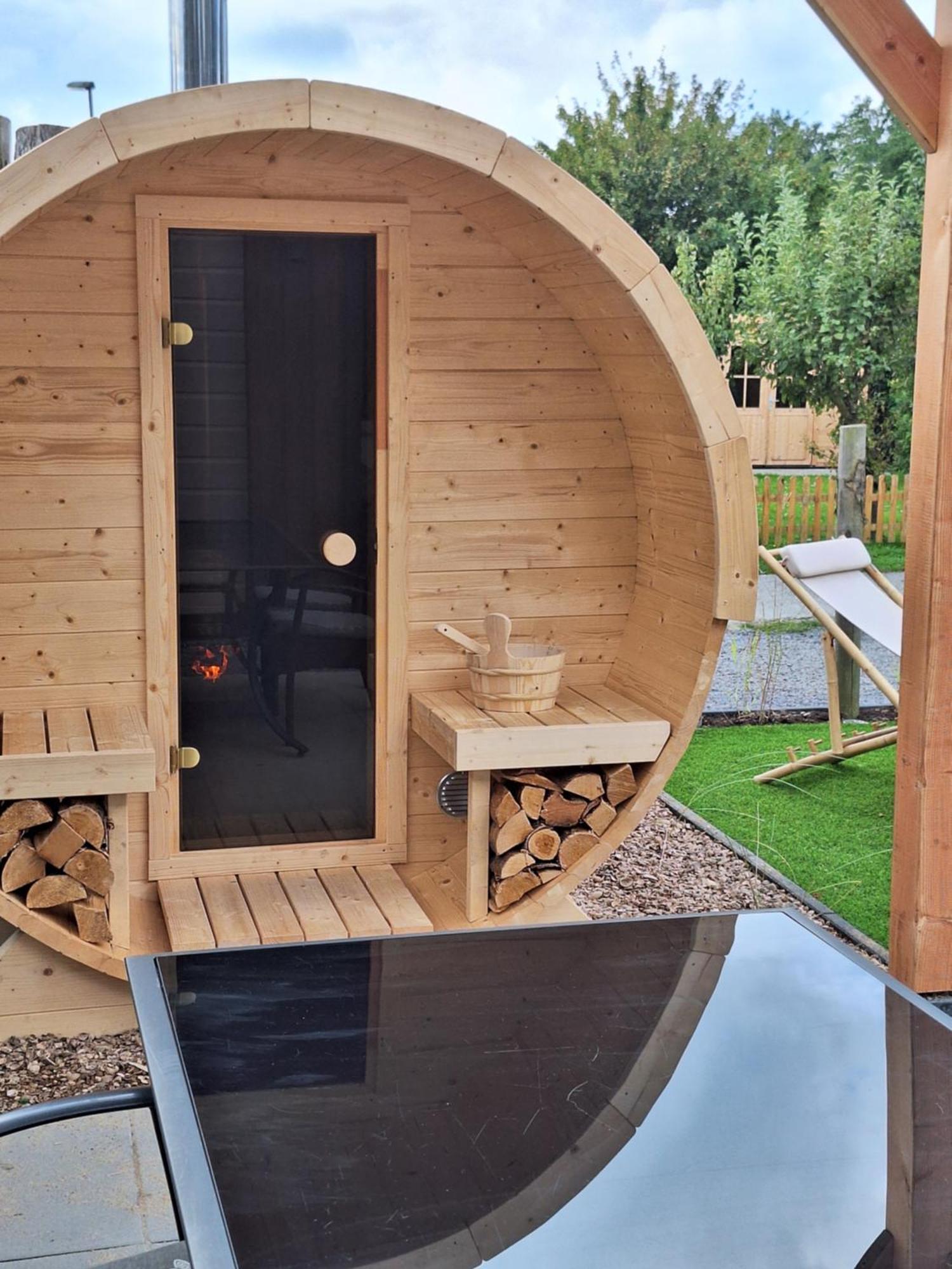 'Relax Lodge Sea' - Wellness Lodge In Zeeland - Private Sauna - Airco - Garden - Outdoor Swimming Pool - Free Wifi, Towels & Bed Linen Heinkenszand エクステリア 写真