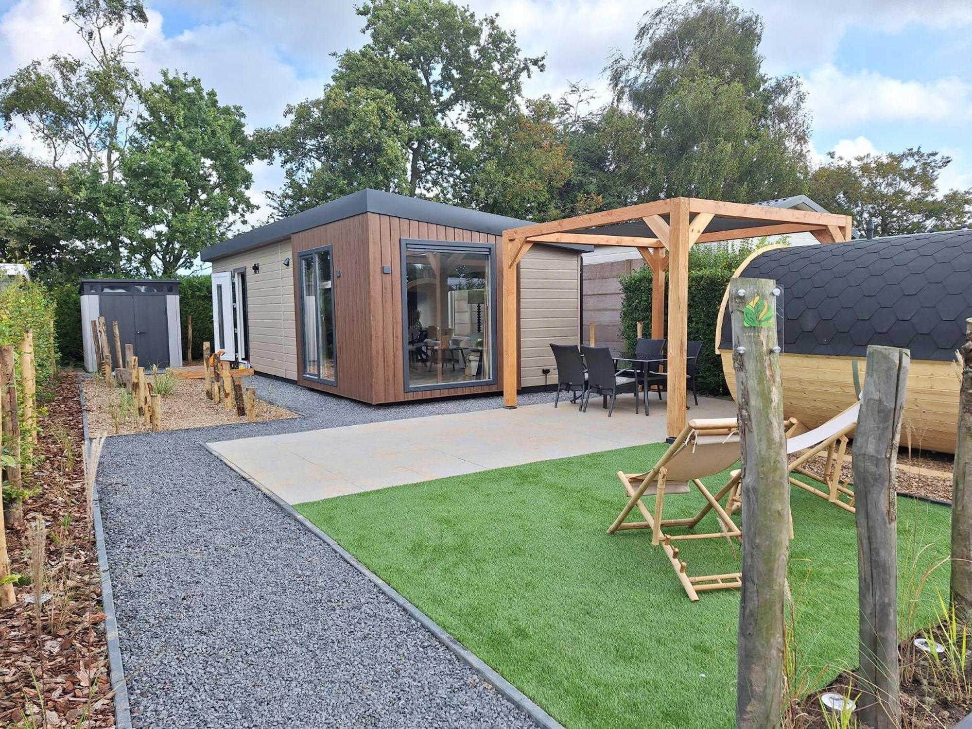 'Relax Lodge Sea' - Wellness Lodge In Zeeland - Private Sauna - Airco - Garden - Outdoor Swimming Pool - Free Wifi, Towels & Bed Linen Heinkenszand エクステリア 写真